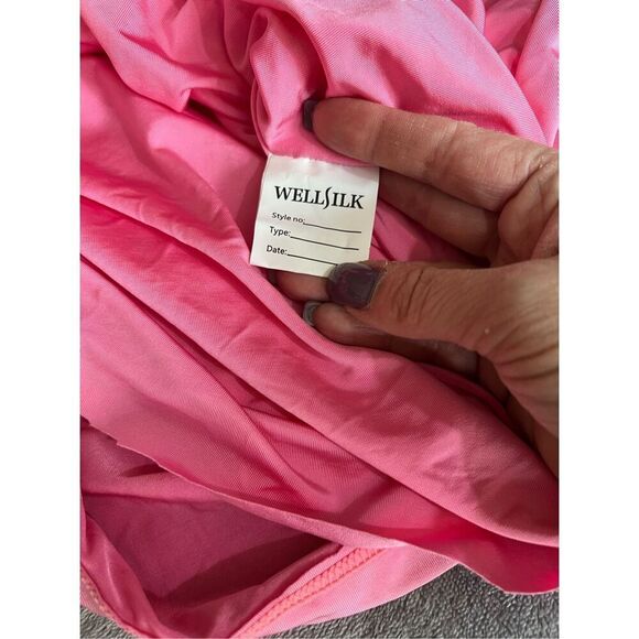 Revolve SER.O.YA Dress Womens Size Small Pink Maia Midi Strapless Drape Stretch - Picture 7 of 10